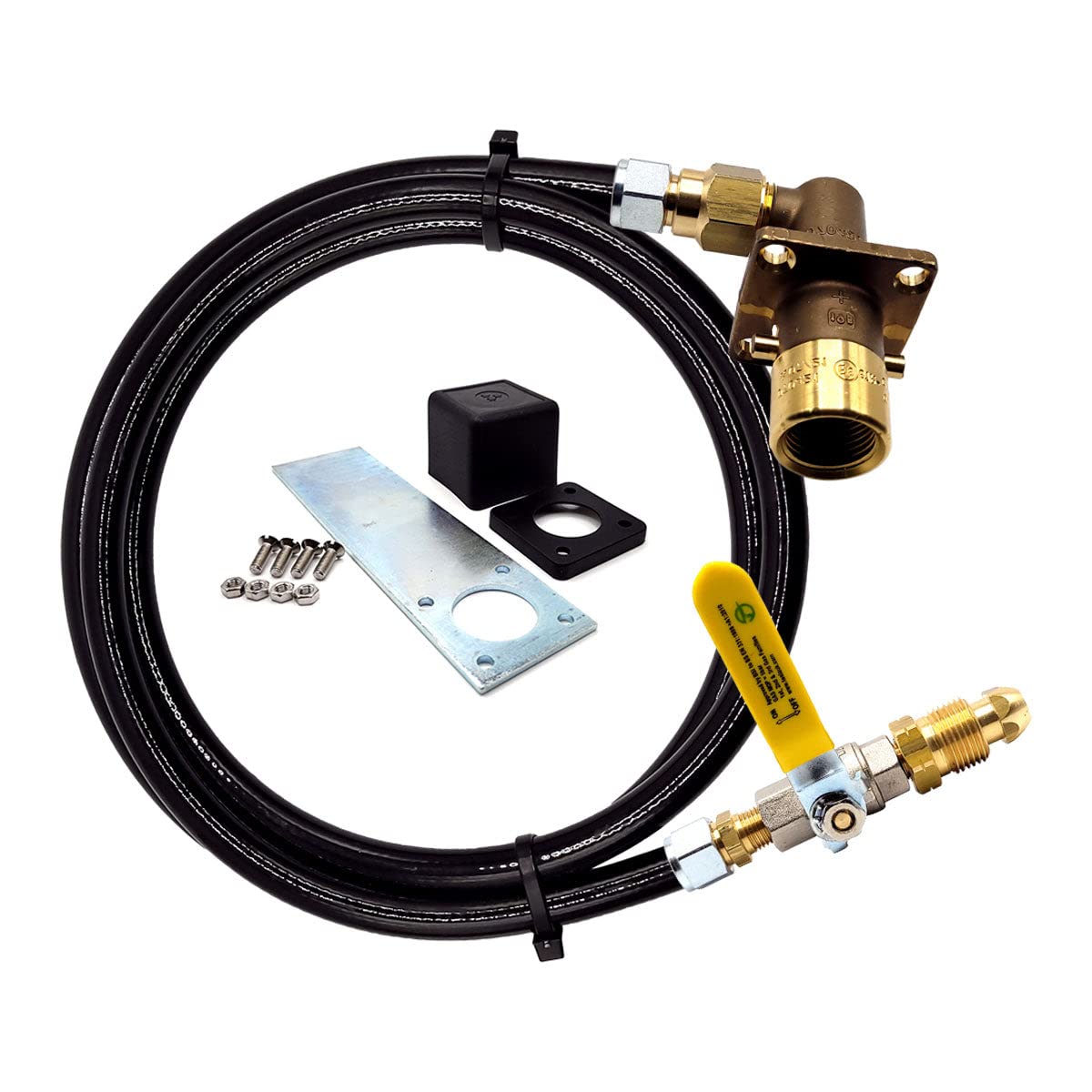 Kit de conversión de botellas de gas LPG, bayoneta británica, con adaptador de punto de llenado de bayoneta en ángulo y adaptador giratorio POL