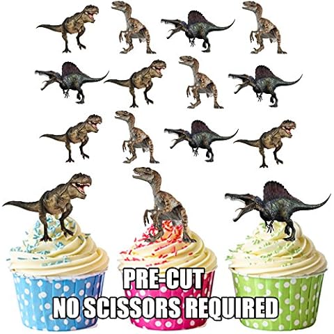 AK Giftshop Pre-Cut Dinosaur Cupcake Toppers Cover