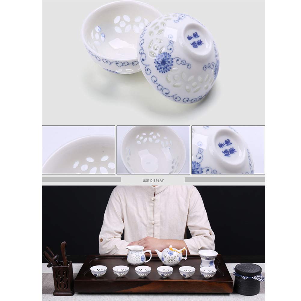 Chinesisches Gongfu-Tee-Set für Erwachsene, tragbares Kung-Fu-Tee-Set mit Teekanne, Gongdaobei-Set (Sonnenblüte)