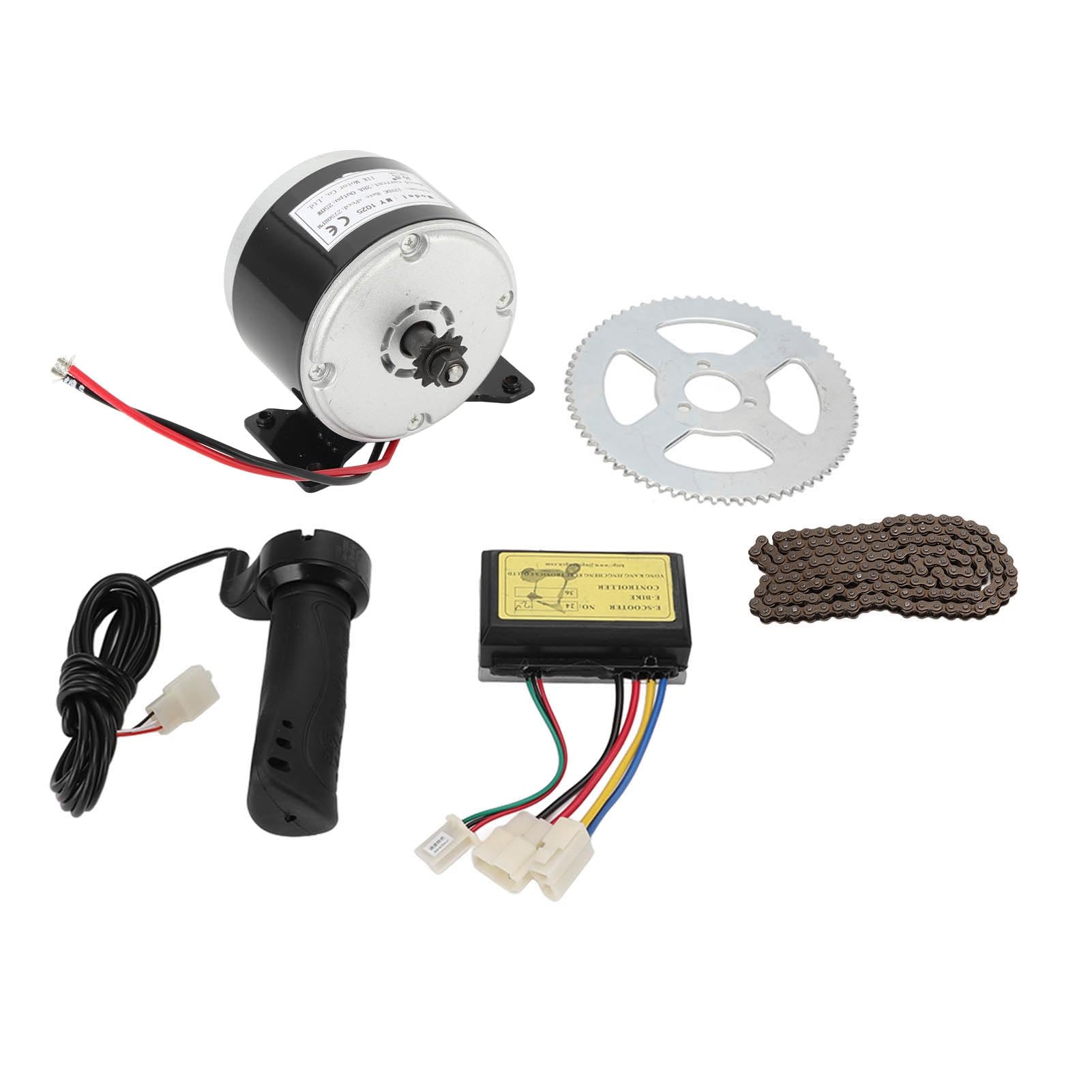 Sonew 12V 250W Electric Motor Kit, High Speed Electric Gear Motor 2750RPM with Controller, for Scooter Motorcycle Bike Go Karts