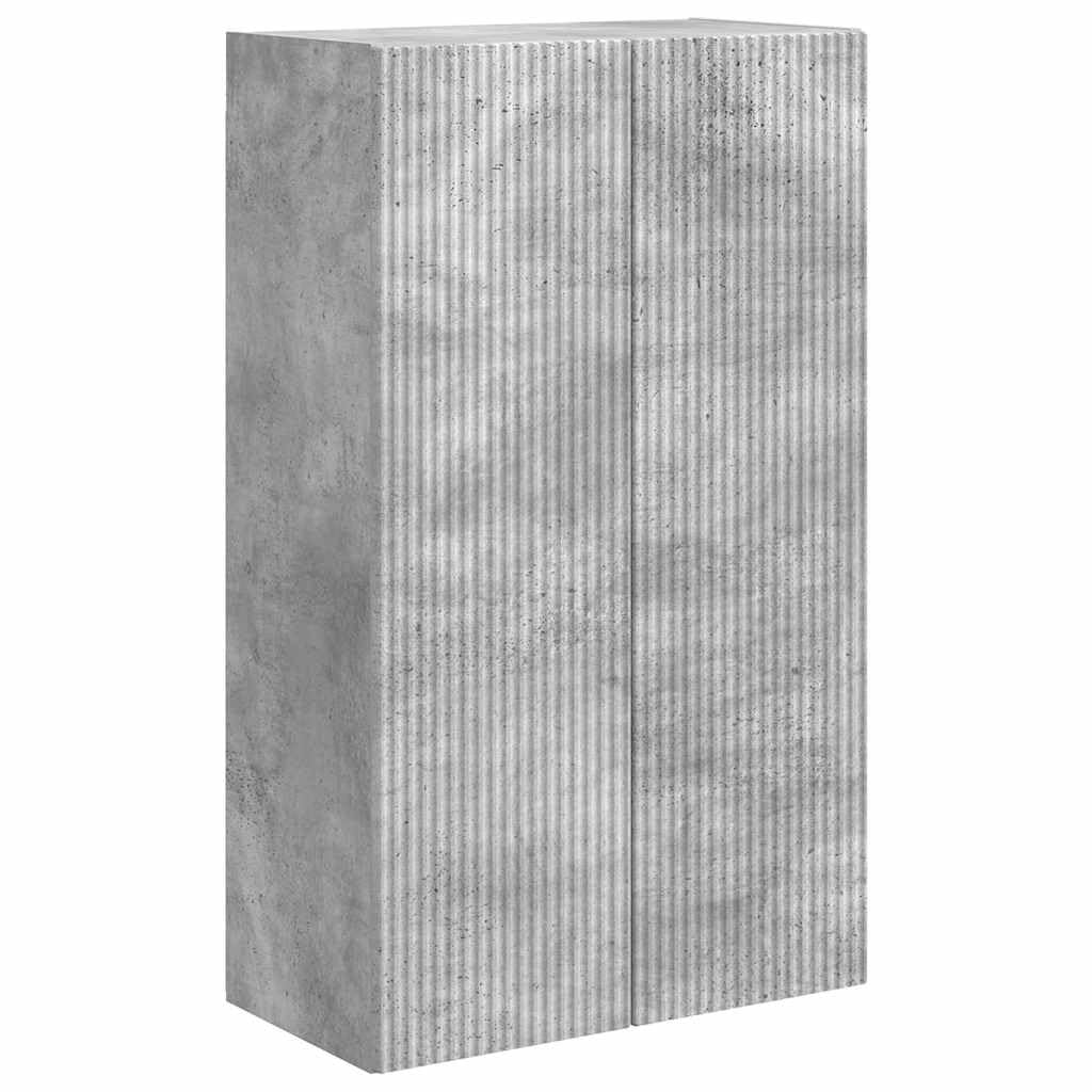 Mobile TV da parete in cemento, 59,5 x 31 x 100 cm, in legno grigio