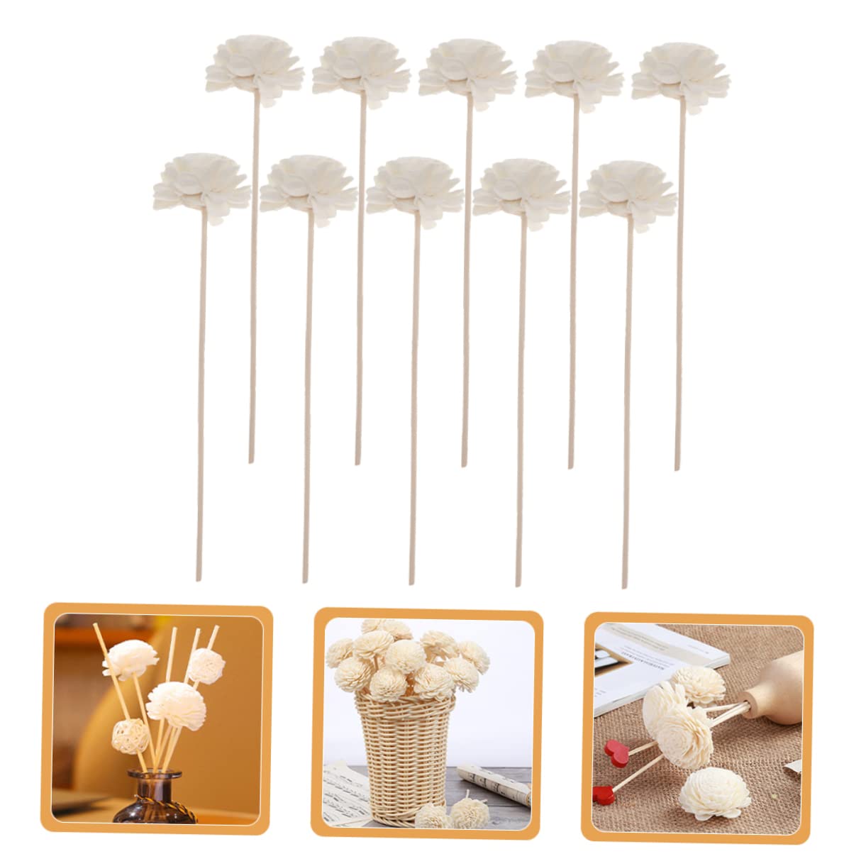 Amosfun 50stücke Duftstäbchen Für -Diffuser Rattan-stäbe Für Ätherische Öle Kreative Aromatherapie-zubehör Für Wohnräume Schlafzimmer Und Küche Verbesserte Duftverbreitung