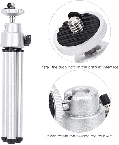 Miniatura 9 de Trípode de aleación de aluminio para cámara, trípode para telescopio, 3 piezas, mini trípode para telescopio, montañismo de viaje en casa para