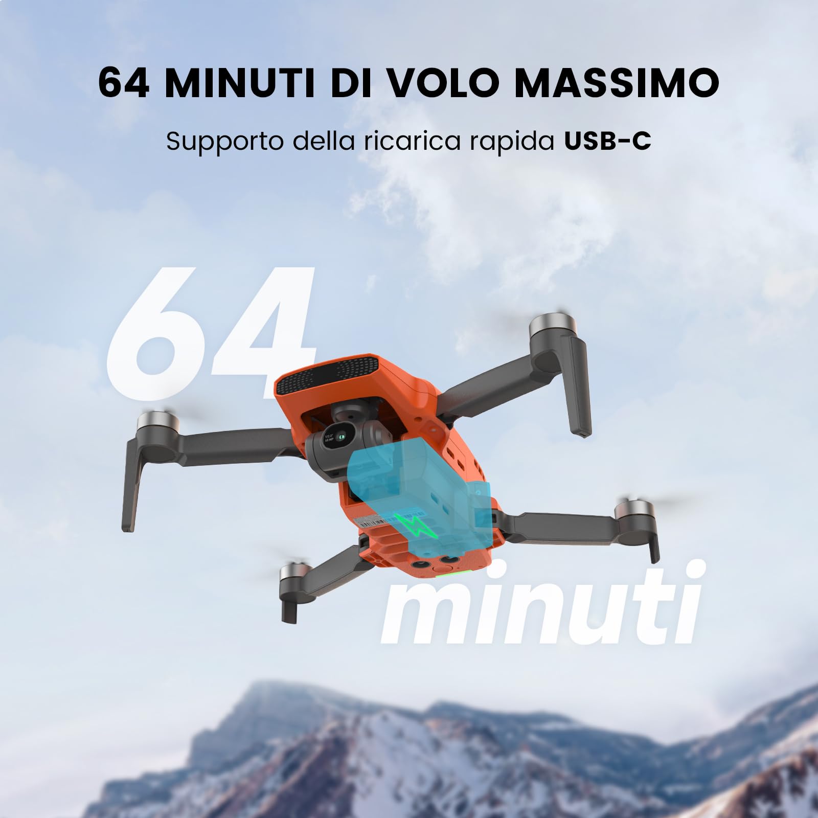 FIMI Mini 3 4K GPS drone 3 assi gimbal, sotto i 249g, video 4K/60FPS, foto 48MP, trasmissione 9KM, 64 minuti volo tempo, video notturno AI, tracciamento visivo, ritorno automatico, adulti principianti