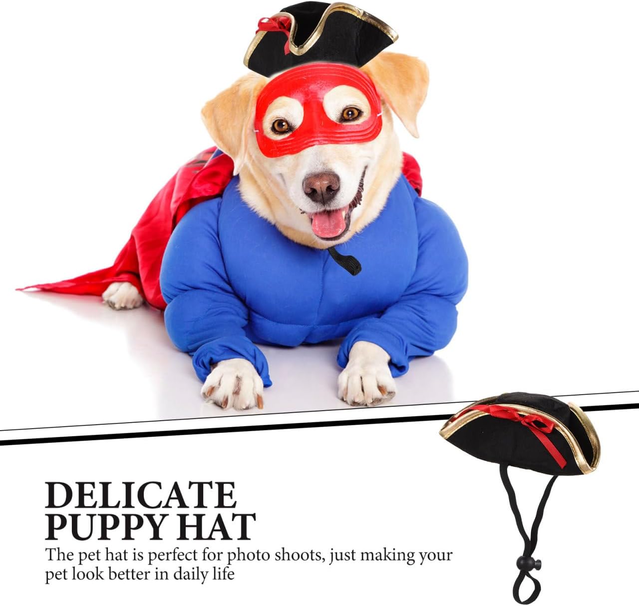 POPETPOP Decorative Puppy Hat Pirate Style Pet Hat Adorable Kitten Lightweight Dog Cat Accessory for Photo Shoots Holiday Party