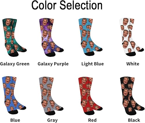 Miniatura 5 de Calcetines personalizados con foto, calcetines personalizados con imagen, calcetines divertidos unisex personalizados para regalos de Navidad