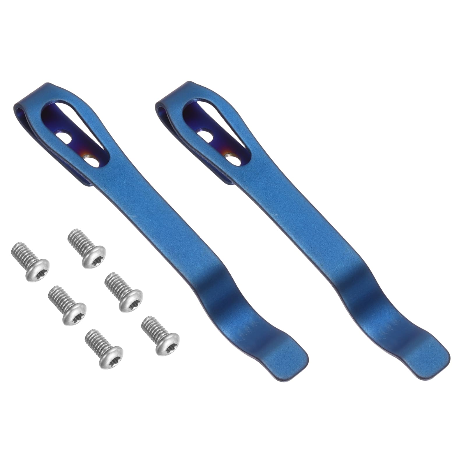 sourcing map 2Set Deep Carry Pocket Clip 2.6"(66mm) L 420 Stainless Steel