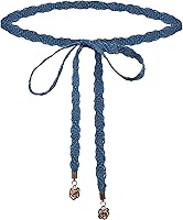 NIDMIDO Women's Elegant Woven Braid Belt - Trendy Tassel Waist Cincher for Dresses, Skirts & Outfits