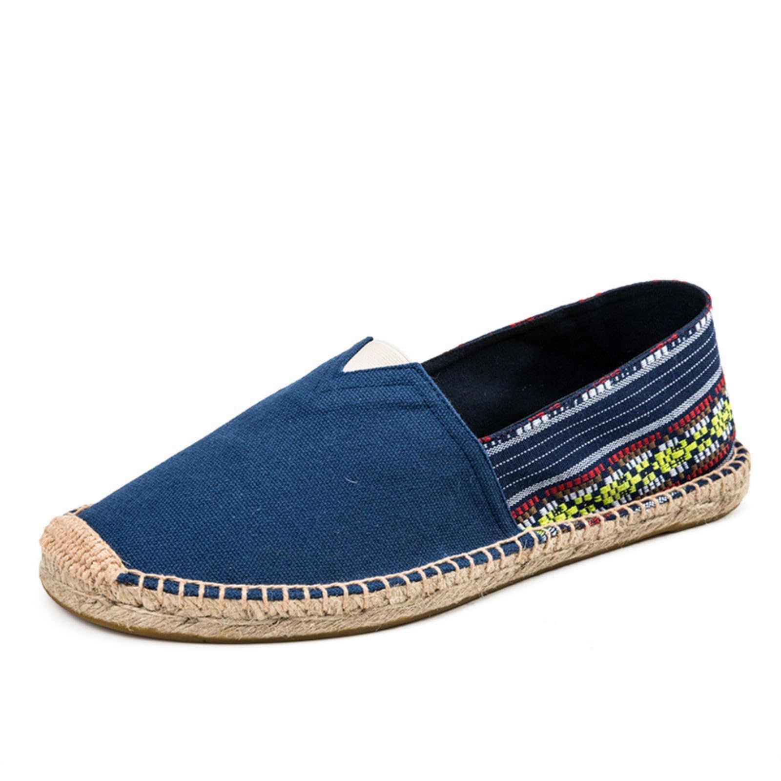 Morbuy Espadrilles Plates Homme Femme 35-45, Espadrilles été Confortable Slip on Chaussure en Toile Slip-ins Légère et Coutures Apparentes Classiques Semelle Antidérapante