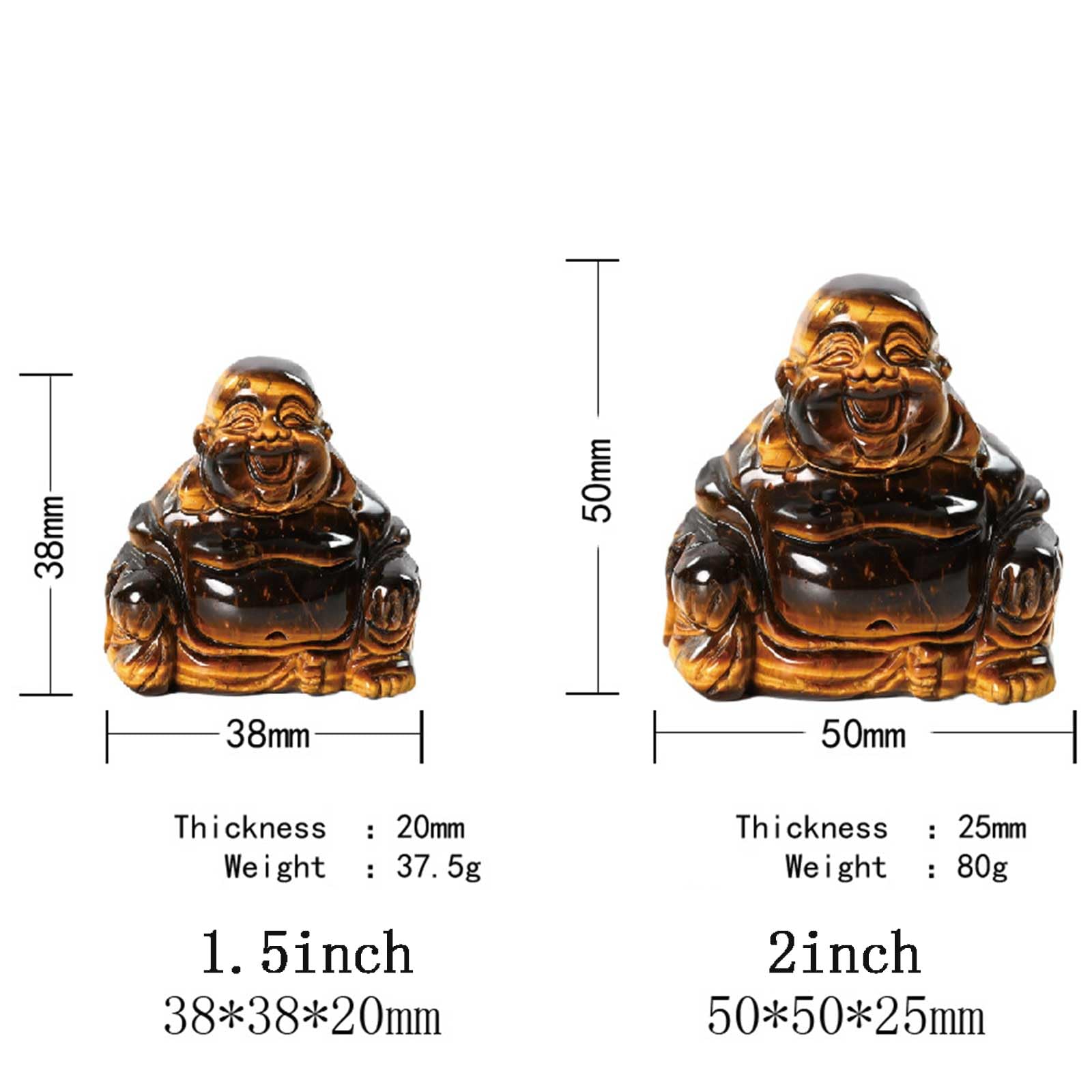 5 Stück Kristalle Buddha handgeschnitzte Heilsteine ​​Figur