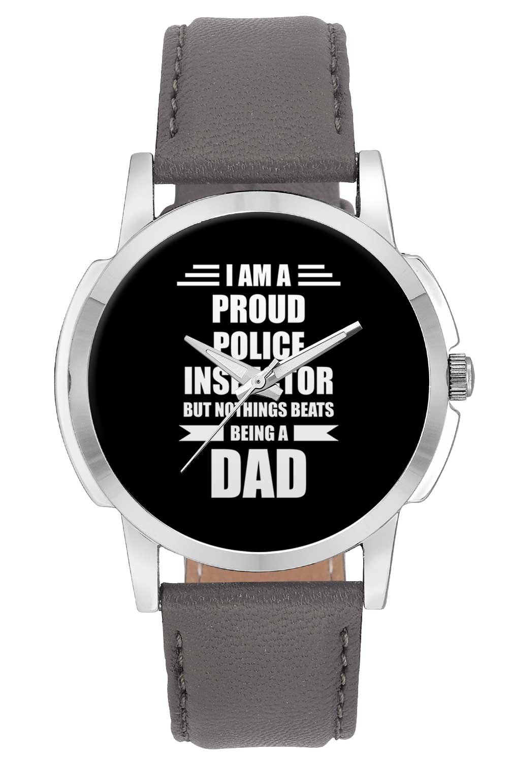 Wrist Watch for Men - I am A Proud Police Inspector But Nothing Beats Being a Dad | Gift for Police Inspector - Analog Mens and Boys Unique Quartz Leather Band Round Designer dial Watch (B074CN4995) Amazon Price History, Amazon Price Tracker