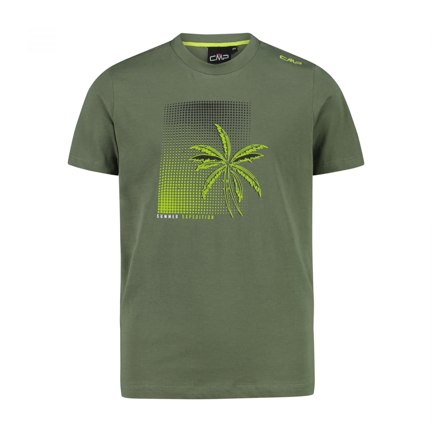 CMP Unisex Cotton Jersey T-Shirt - Children and Boys, Sage, 104 cm
