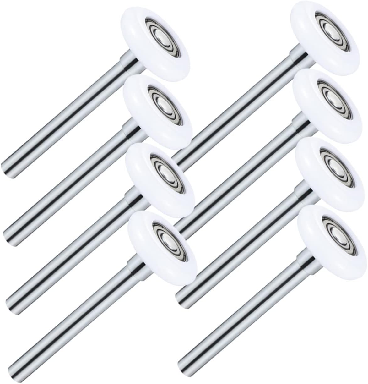 TEHAUX Garage Door Roller Replacement 8pcs Nylon Rollers Noiseless for Door Installation Wheels