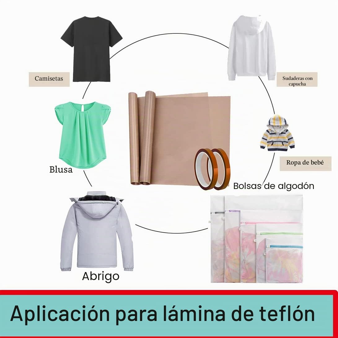 Cinta adhesiva resistente al calor, lámina de teflón para prensa de transferencia, cinta de sublimación, camiseta Ruler Guide Alignment para accesorios de costura, accesorios de plotter