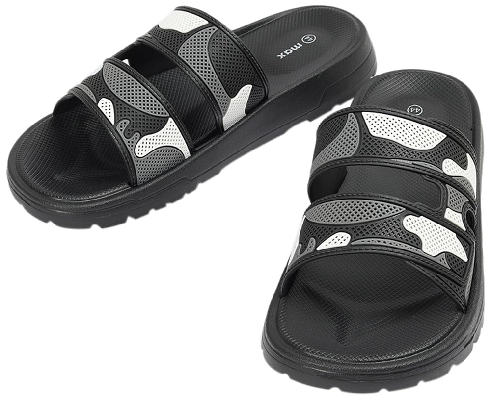 Men Colourblocked 3D Detailed Sliders,Black,43 (B0D9QKW375) Amazon Price History, Amazon Price Tracker