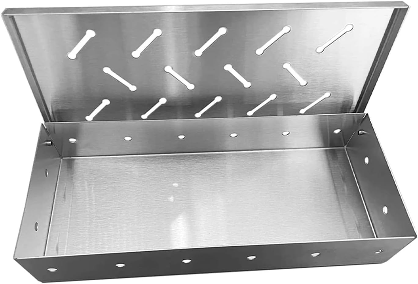 Genérico Smoker Box BBQ Wood Chips for Indoor Outdoor Charcoal Gas Barbecue Grill Meat Infused Smoke Flavor Accessories