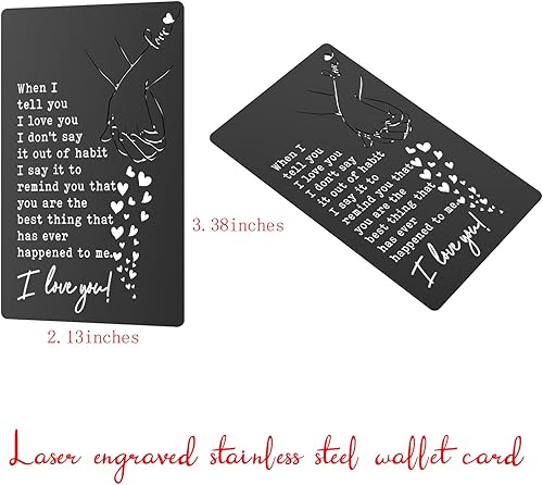 Miniatura 7 de Regalos para mi amor, tarjeta de aniversario, tarjeta de billetera, regalos de amor para él, novio, esposo, regalos de esposa, idea de regalo de