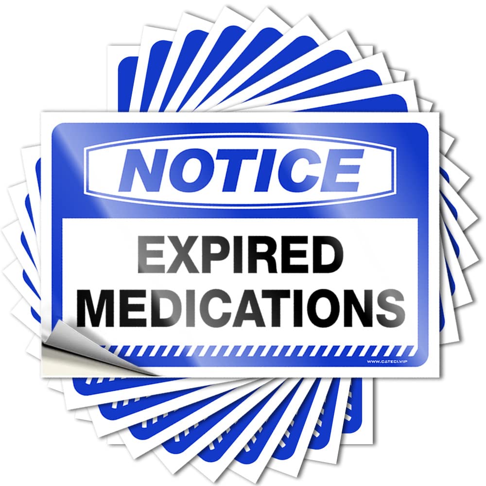 Funny Bar Decor, Decal Funny Cover Quote Stickers, Cheap No Residue Decals for Luggage | Military Party Favor Custom Notice Expired Medications(12X18CM)