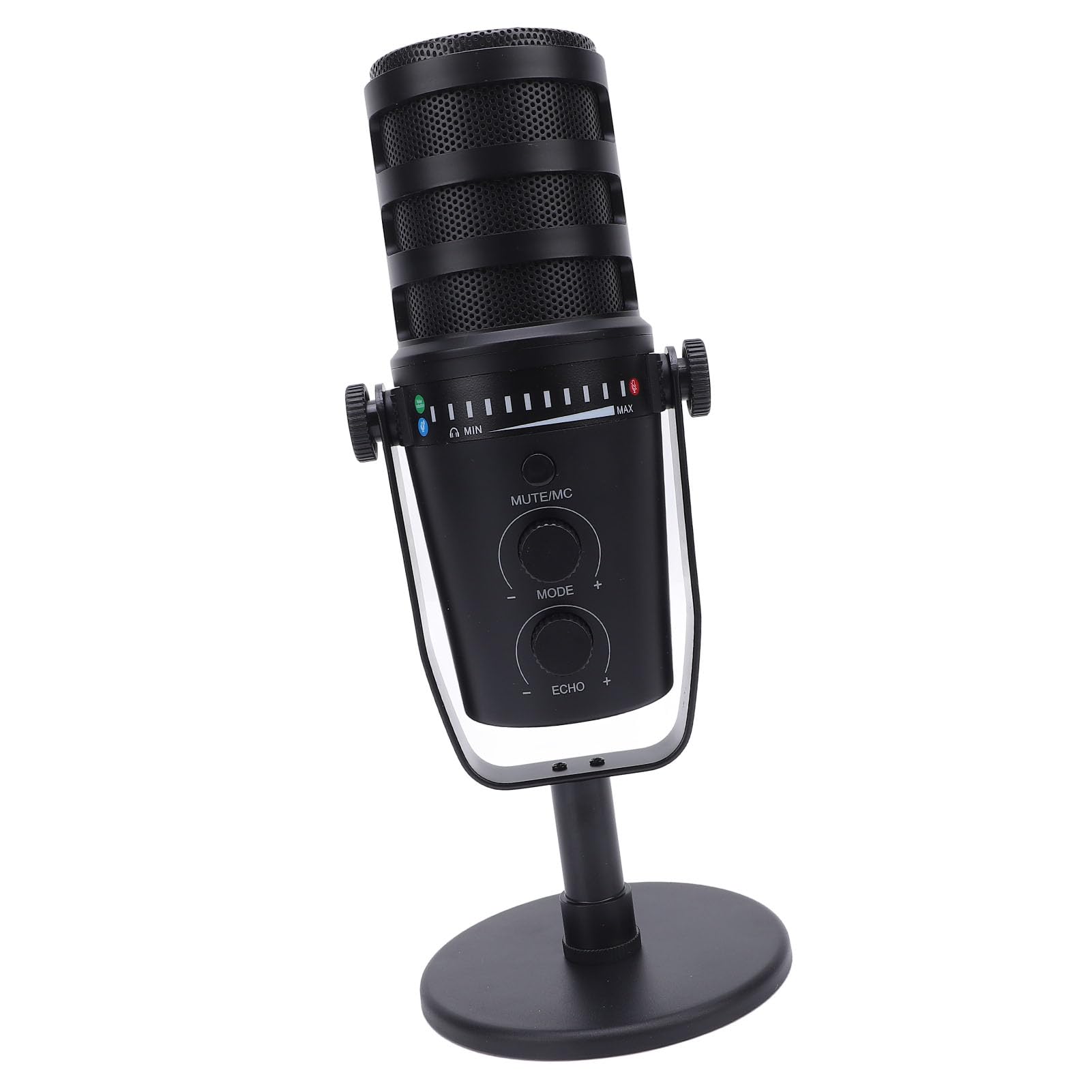 Micrófono Cardioide Dinámico Profesional para Grabación en Vivo, Juegos de Karaoke, Fácil Control para Cantantes Músicos, Aleación de Aluminio ABS, 1 Micrófono para Entrevistas en Vivo