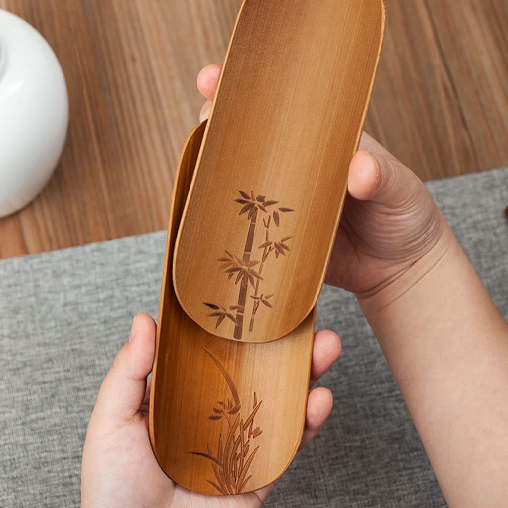Juego de 3 herramientas de té de bambú natural para disfrutar con la familia para preparar té, ceremonia de té, juego de herramientas de utensilios de cocina, exquisito juego de herramientas de té
