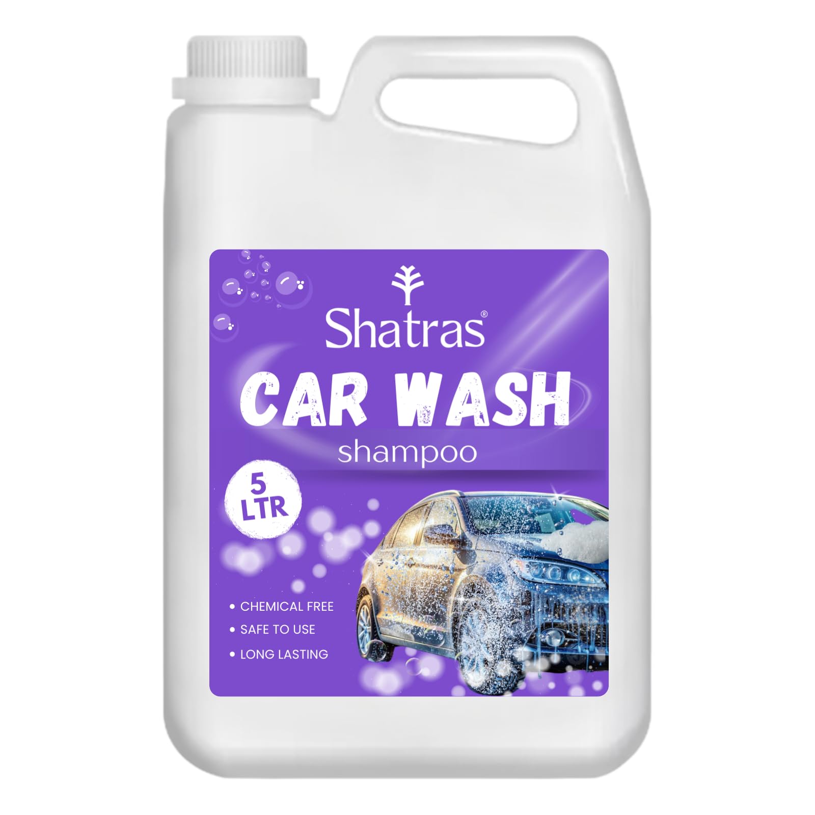 Shatras Car Wash Shampoo – High Foam Car Cleaning Liquid | pH Neutral Formula | Scratch-Free Wash | Deep Cleaning & Extra Shine | Suitable for All Vehicles - 5L (PURPLE)-picture-31