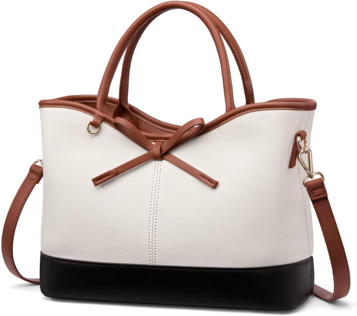 LOVEVOOK Purses and Handbags,PU Leather Purse for women with Zipper,Cute Bow Satchel Top Handle Bags for Ladies