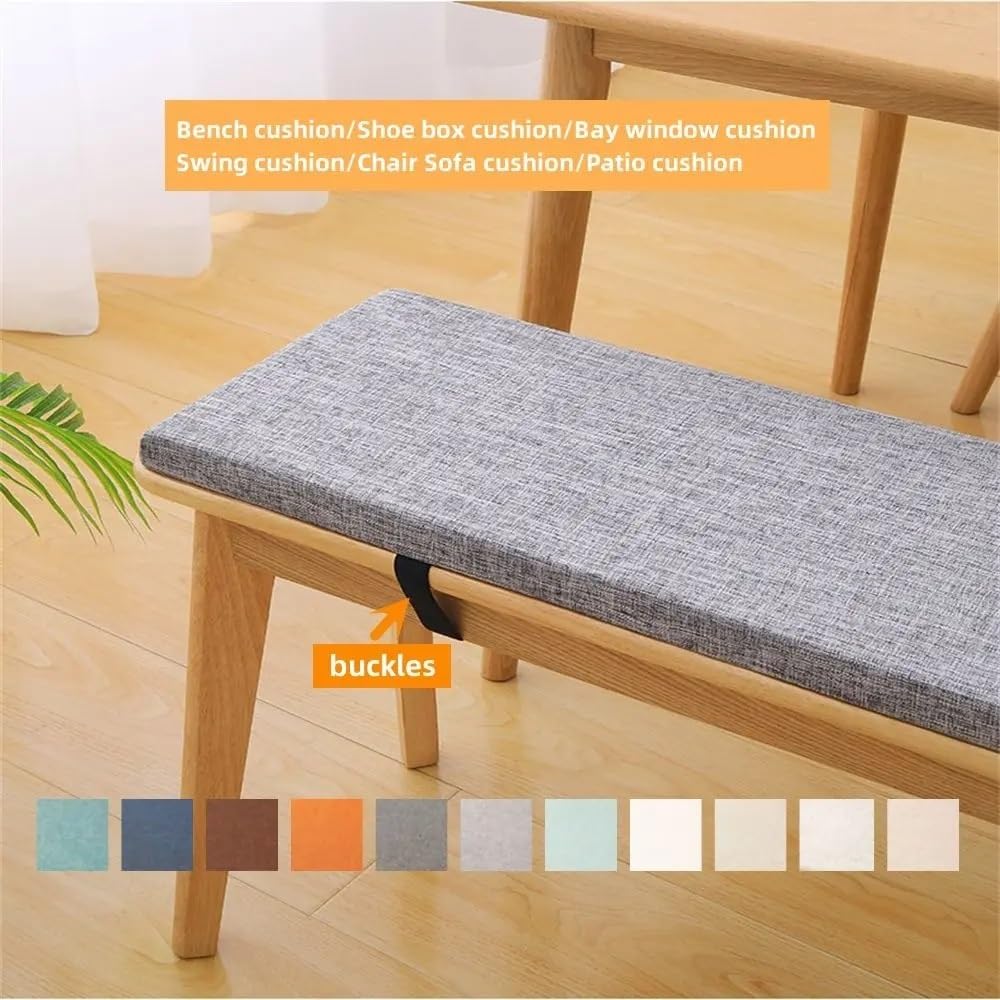 JORTUIO Cojin para Banco Jardin Exterior Interior 80x40/100x50/160x40/140x40 /140x60 cm,Cojines para Bancos Zapatero de 2 y 3 Plazas,5 cm de Grosor Cojín para Muebles(Color15,60x60x5cm