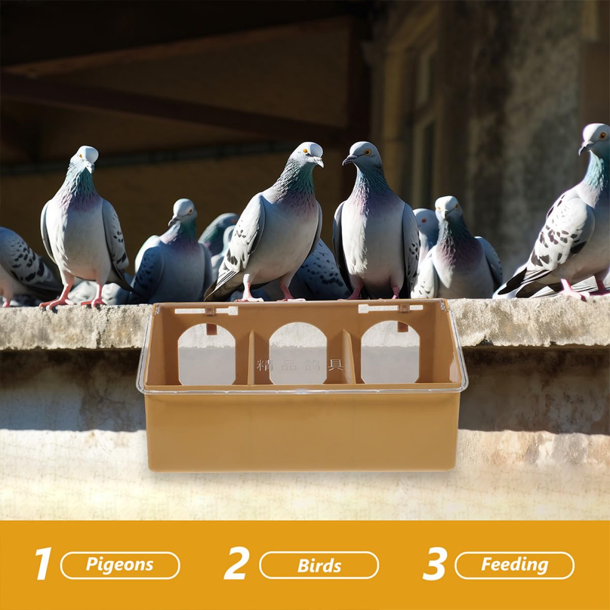 Comedero Colgante Fácil de Limpiar E Instalar para Pájaros de Plástico 2 Piezas Marrón Adecuado para Jaulas de Mascotas y Alimentación de Aves