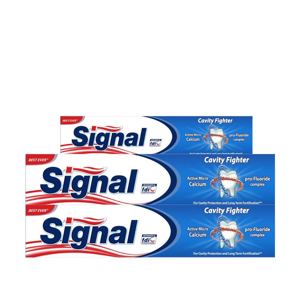 Signal Cavity Fighter Toothpaste, 2 x 120 ml + 75 ml