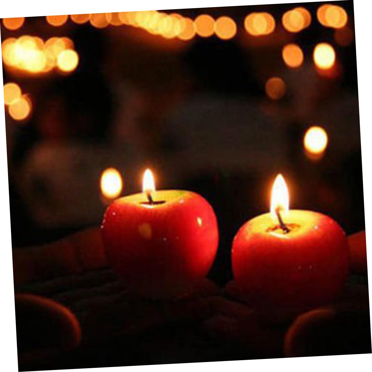 FOMIYES 5pc Christmas Artificial Candle Simulation Fruit Candles Large Size with Box