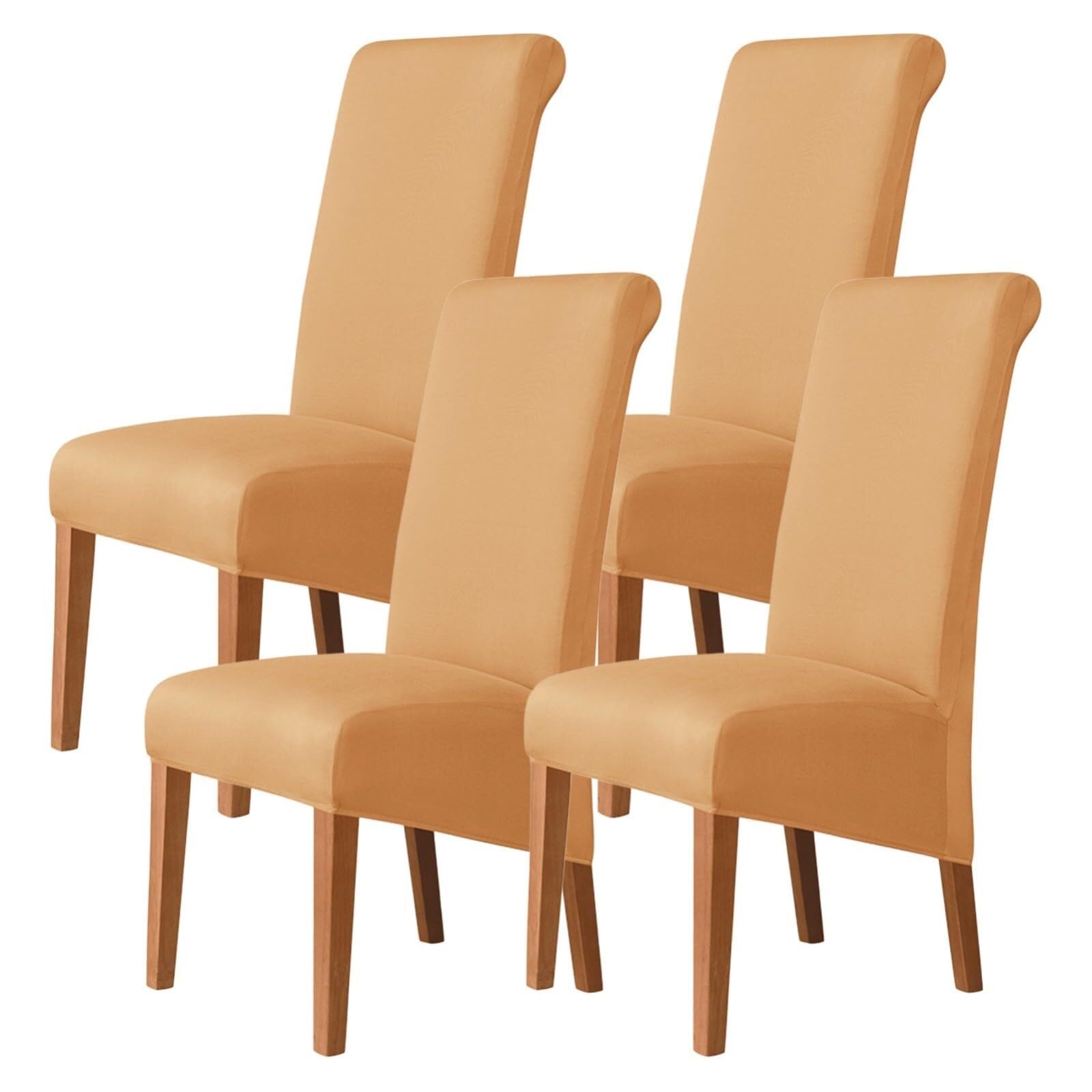 NMVAWIPT Stretch High-Back Dining Chair Covers, Removable Washable Protectors With Elastic Bottom, For Home, Restaurant, Banquet(#5,4Pcs)