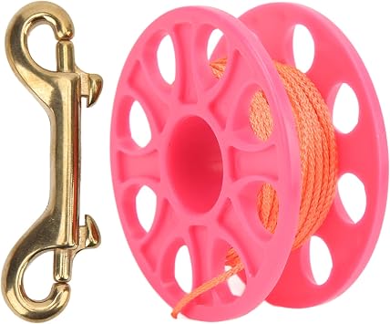 59ft Diving Spool, Spinning Spool Finger Reel with Copper Snap Clip, Prevent Winding Lightweight Scuba Diving Reel for Dive