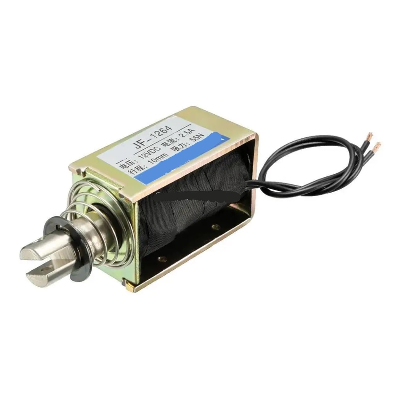 Électroaimant à solénoïde 55N traction poussée avec course de 10mm mécanique active