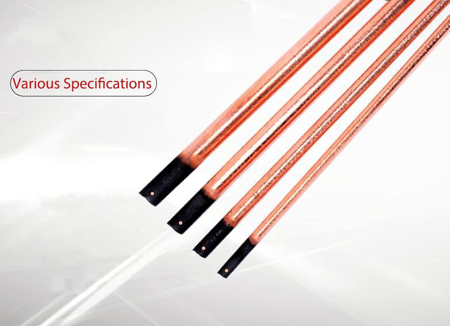 Arc-air Gouging Carbon Rods 0.28" x 13.98", Round Copper Coated Gouging Carbon Electrodes Diameter 7mm, Length 355mm(Package: 10pcs)