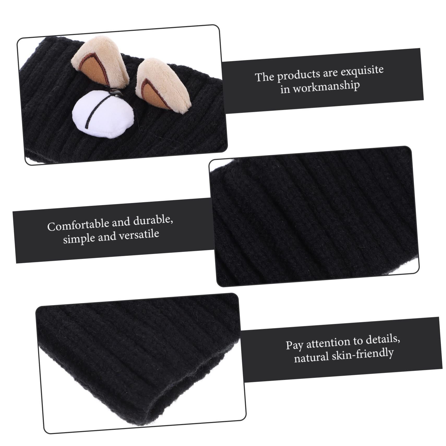 DOITOOL Diadema Tejida De 5 Uds Con Borde Ancho Chaqueta Miss Con Gorro Tejido Para Mantener El Calor