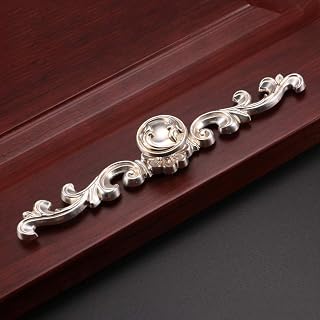 THYMOL Door Hardware Gate Handles 4-Pack Zinc Alloy Ancient Silver Handle Antique Cabinet Handle Drawer Handle Furniture Small Handle Retro Door Handle