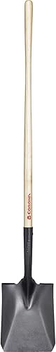 Corona Clipper SS27000 - Pala cuadrada de acero templado calibre 16 con mango de madera de 48 pulgadas