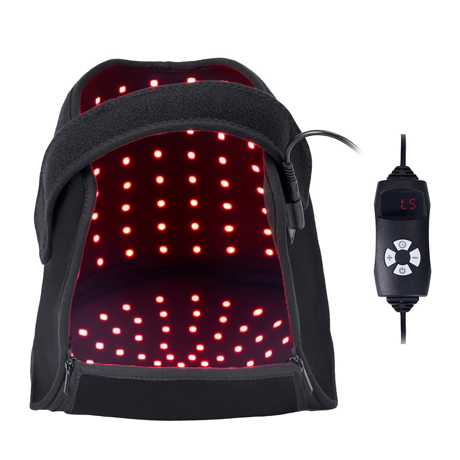 GOURIXIN Rotlichttherapie-Mütze, 660 nm Rotlicht 850 nm Nahinfrarot LLLT-Haarwuchskappe mit 216 Perlen, 5 Dimmeinstellungen, 1 Pulsmodus, 6 Zeiteinstellungen