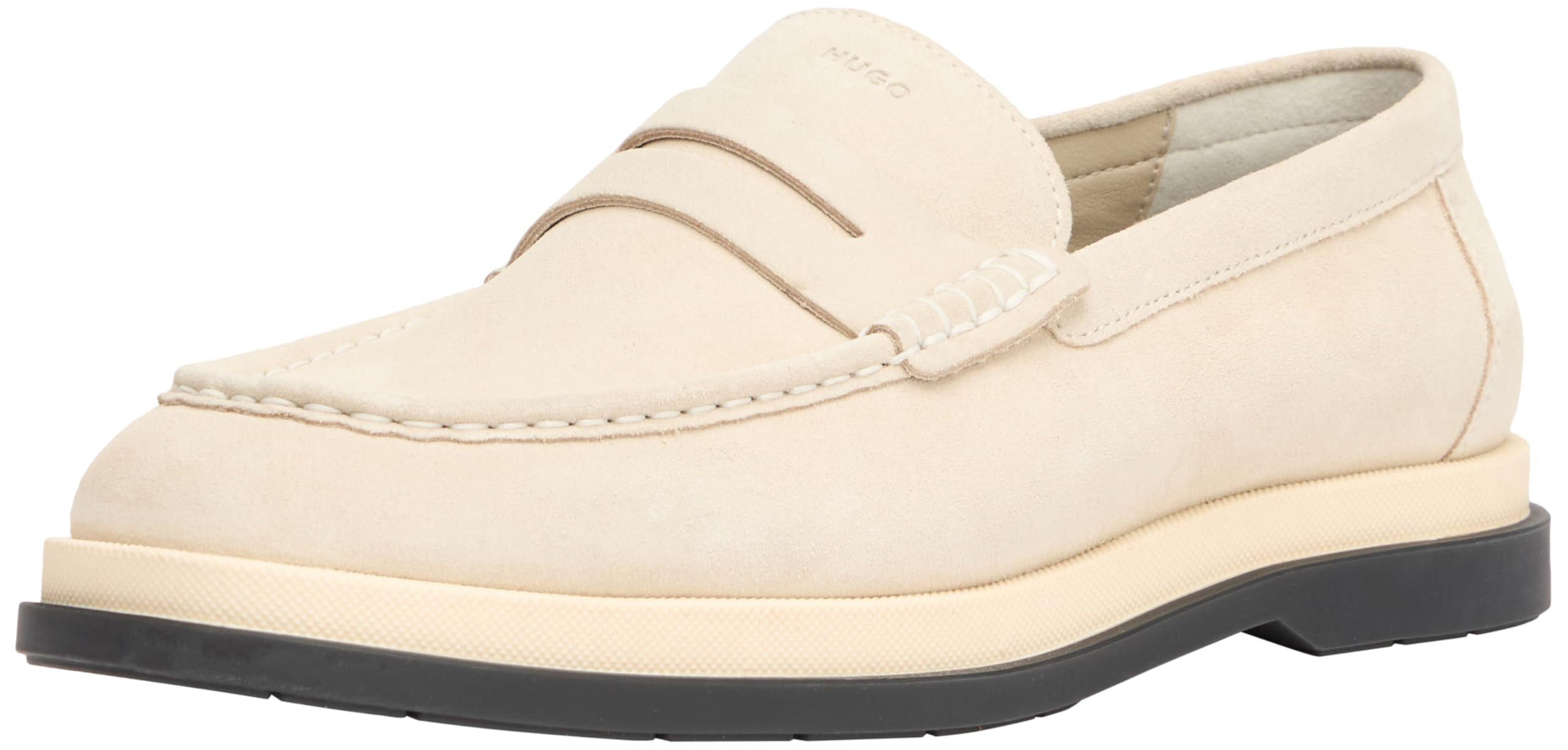 HUGO Herren Chaol Mocc Mokassins aus Veloursleder mit Pennyloafer-Detail Größe