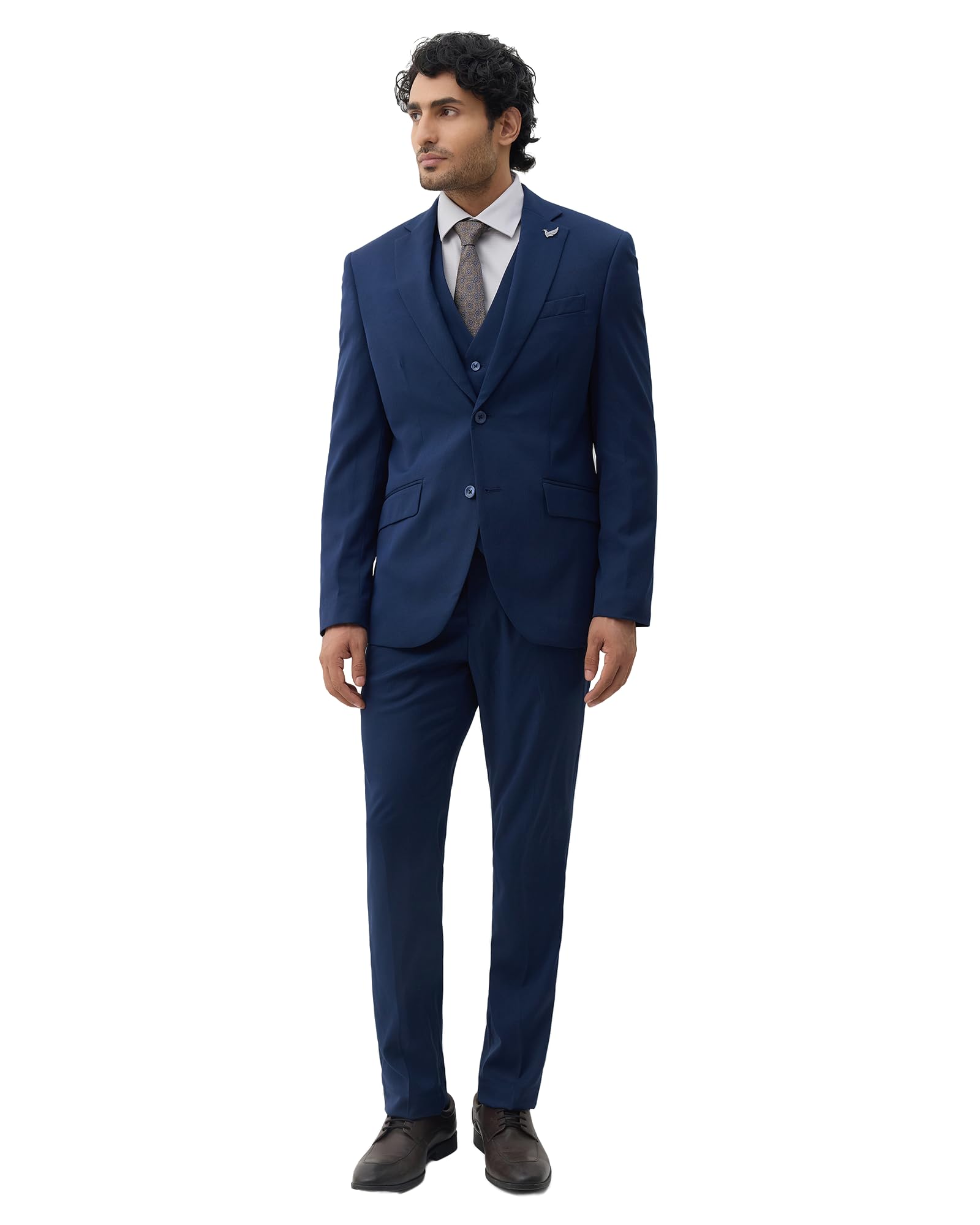 blackberrys Men Textured Slim Fit 3 Piece Suit | Viscose Rayon Blend | Exquisite Craftsmanship-picture-28