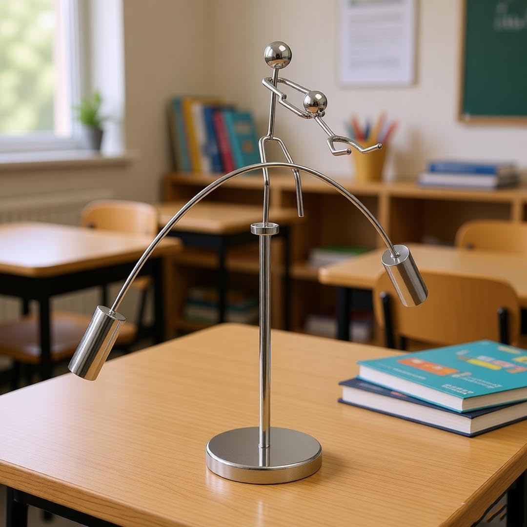 Sunnytech Weight Lifting Stainless Physics BalanceTumbler Kinetic Art Balancing Decompressive Science Psychology Home Offic Decor Desk Decor Toy WJ161