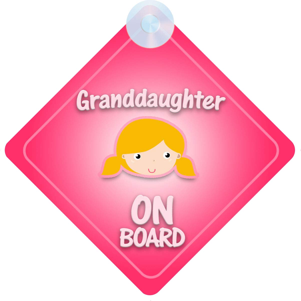 Qg Ltd Girls Mybabyonboard Uk Granddaughter On Board Car Sign For Children/Baby Non Personalised Character Theme