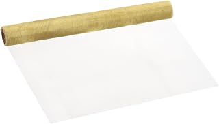 PATIKIL Brass Woven Wire Mesh Screen Roll 39x12, 50 Mesh Filter Metal Coarse Dense Gauze Mesh for Window Security Vent Cover Filtration Animals Fence, Yellow