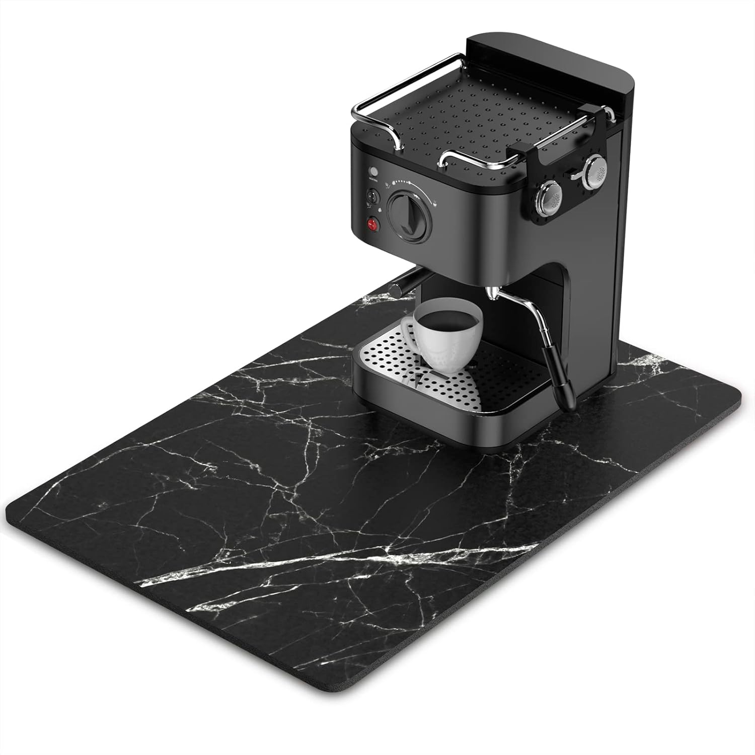 Rnivvi Coffee Mat, 16"x24" Marble Style Coffee Bar Mat for Coffee Station
