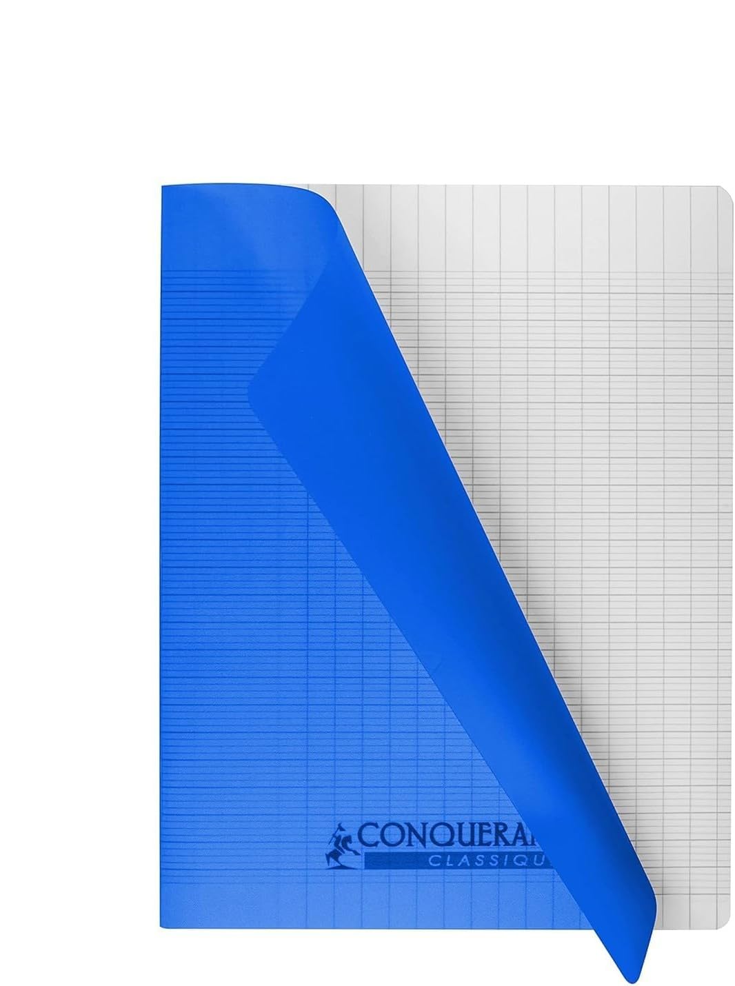 Conquérant Classique Lot de 10 Cahiers 24x32cm Grands Carreaux 48 Pages Agrafées Seyès, Couleurs Assortis