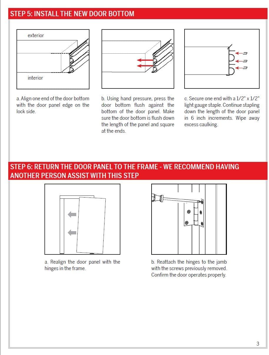 Staple-On Door Bottom for 2-1/4″ Doors (48")