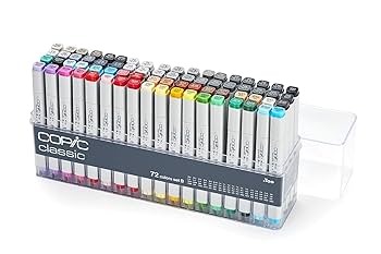 Copic classic透明ケース付き Amazon.com: Copic Classic Marker Set, 72-Colors, Set B