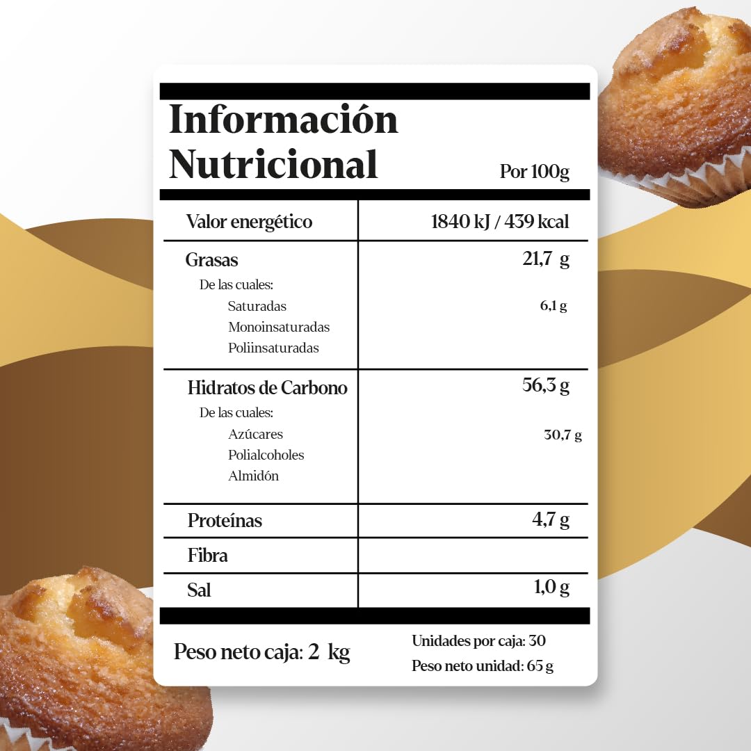 LAPASION - Magdalenas | Bollería | Pan de leche | 2 Kg |