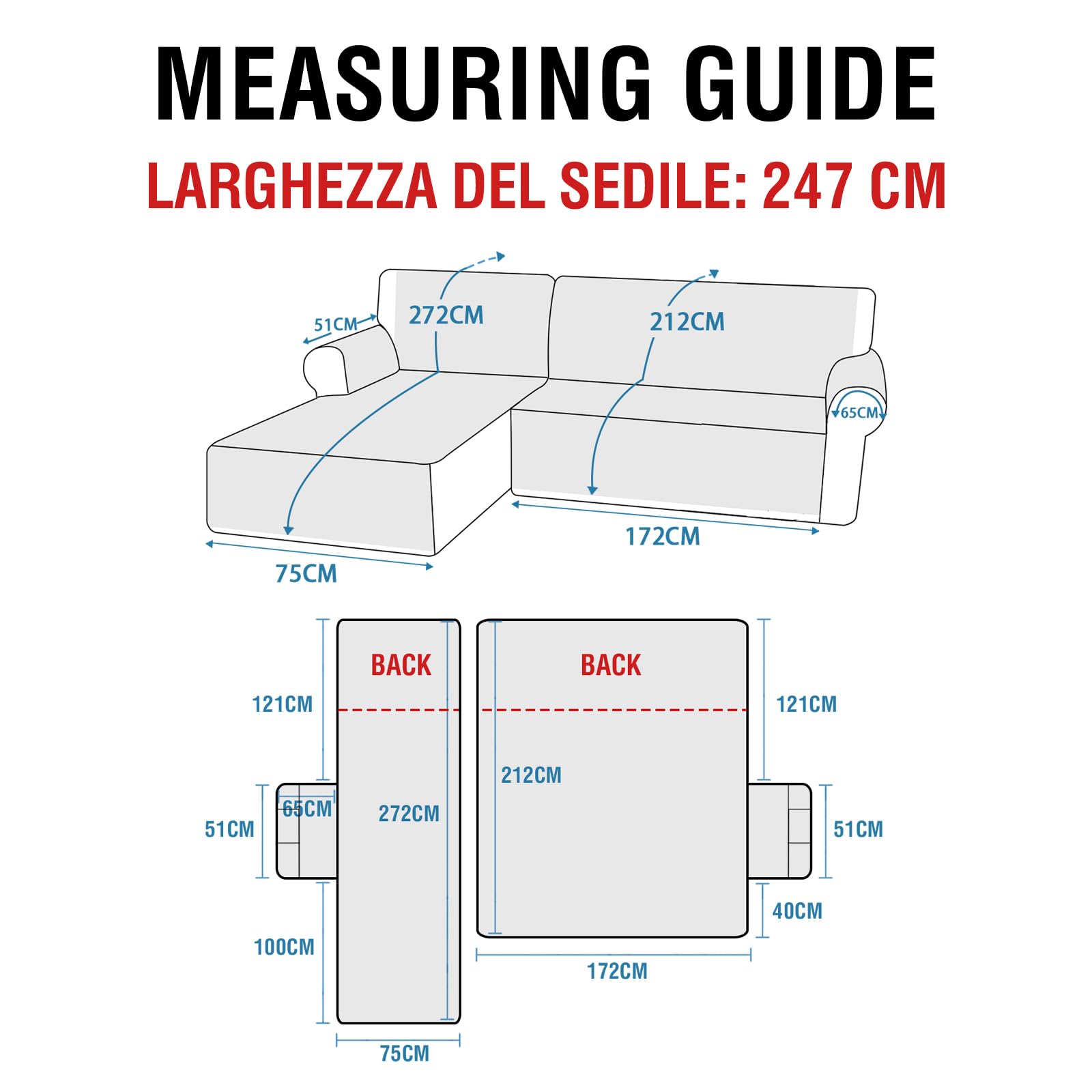 BellaHills 100% Impermeabile Copridivano 3 Posti Con Penisola a Sinistra - Copridivano Angolare - Antiscivolo - Antimacchia - Antigraffio Copridivano, Seduta 205cm, Taupe