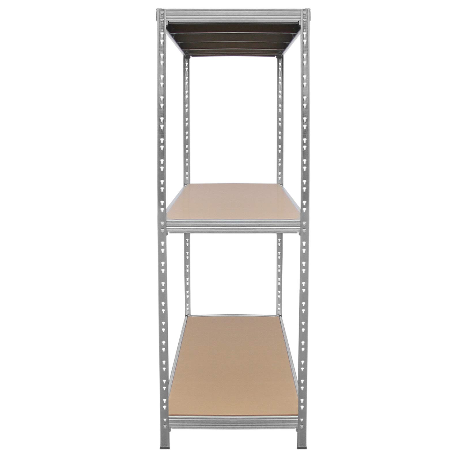 Estantería de Garaje Extra Ancha con Capacidad de 1200KG Estanterías de Acero Galvanizado de 3 niveles Unidad de Almacenamiento Industrial Sin Tornillos | 186cm x 200cm x 60cm